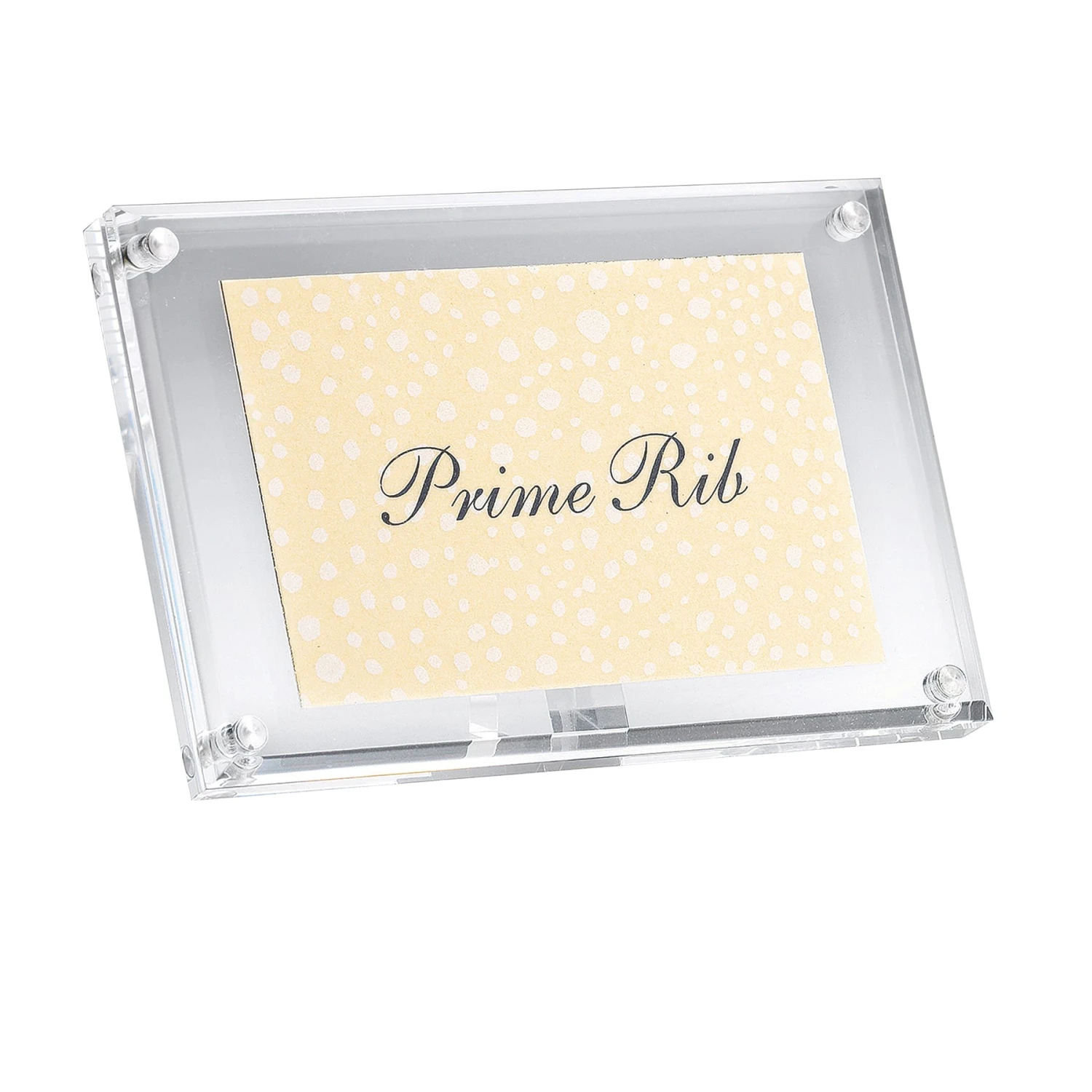 TableCraft A362 Acrylic 4" Magnetic Card / Sign Holder - 12 / CS 1 TableCraft A362 Acrylic 4" Magnetic Card / Sign Holder - 12 / CS