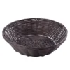 TableCraft 1475 Brown 8-1/2" Round Woven Plastic Basket - Dozen