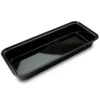 Delfin BRC-156-10 2.5 Qt. Black Rectangular Market Tray