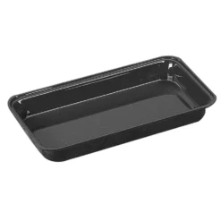 Delfin BRC-158-10 3 Qt. Black Rectangular Market Tray