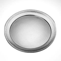 American Metalcraft HMRST2001 20" Round Hammered S/S Tray