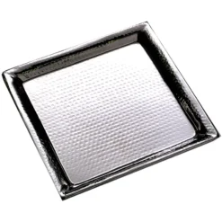 American Metalcraft HMSQ22 22" Square Hammered S/S Tray