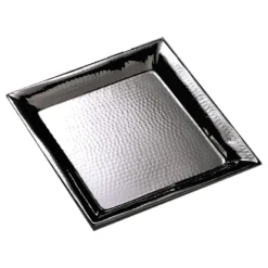 American Metalcraft HMSQ16 16" Square Hammered S/S Tray