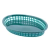 TableCraft 1086FG Forest Green Oval Texas Platter Basket - Dozen