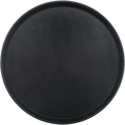 Carlisle 1600GL004 Griplite 16-1/2" Round Black Tray