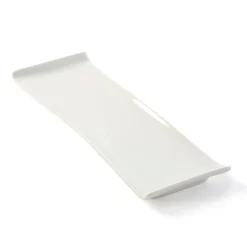 American Metalcraft WLD11 White Porcelain 11 In Platter W/ Curved Ends
