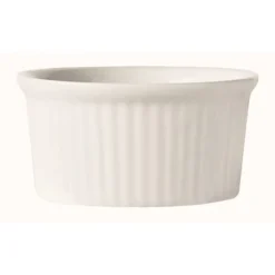 World Tableware RAMF-234-W Bedrock Ovenware Fluted Ramekin - 24 / CS