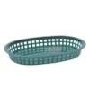 TableCraft 1076FG Forest Green Oval Chicago Platter Basket - Dozen