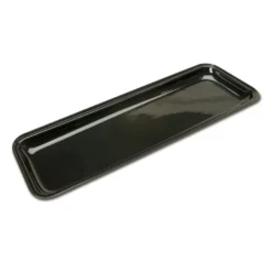 Delfin TRC-2010-10 19.5" X 10" X 1" Black Rectangular Market Tray