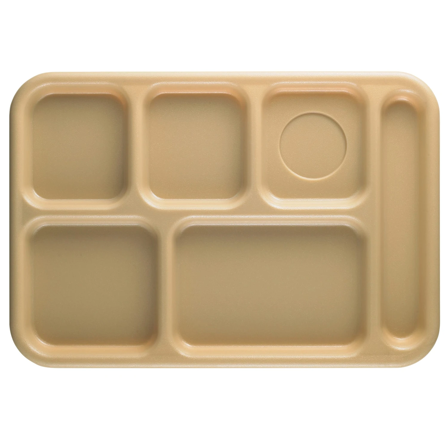 Cambro 10146CW133 Camwear Beige 6-Compartment Serving Tray - 24 / CS 1 Cambro 10146CW133 Camwear Beige 6-Compartment Serving Tray - 24 / CS