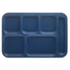 Cambro PS1014186 Navy Blue Penny-Saver 6-Compart School Tray - 24 / CS