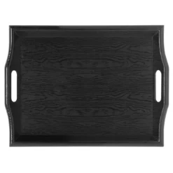 G.E.T. RST-1815-1-BK Black 19" X 14.25" Room Service Tray - 6 / CS