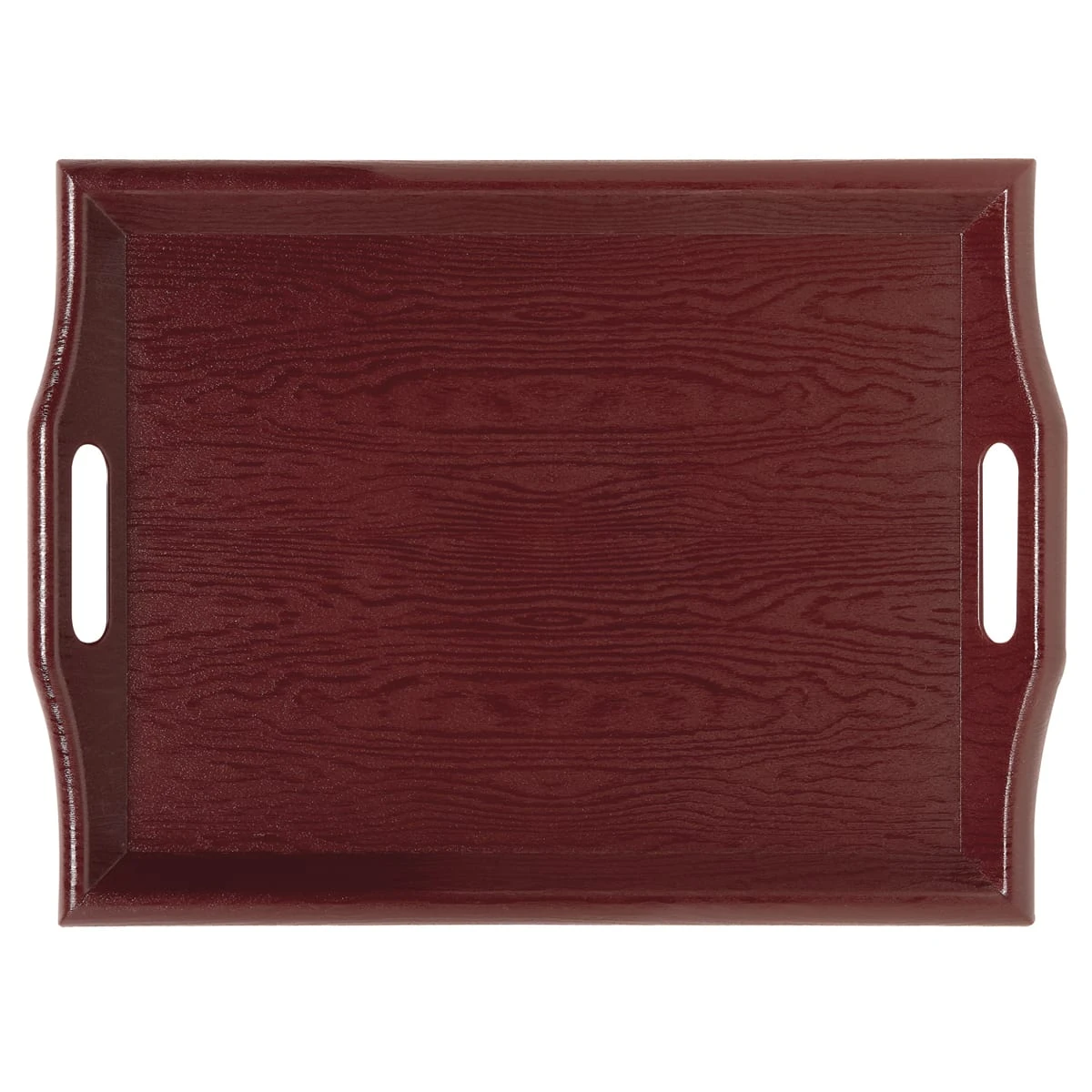 G.E.T. RST-1815-1-M Mahogany Plastic Room Service Tray - 6 / CS 1 G.E.T. RST-1815-1-M Mahogany Plastic Room Service Tray - 6 / CS