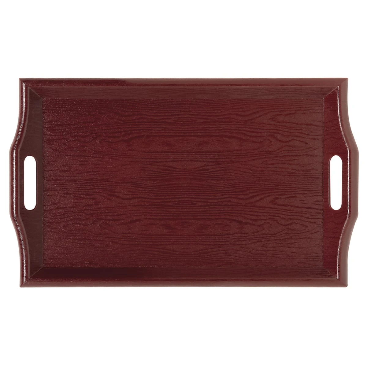 G.E.T. RST-2517-1-M Mahogany 25" X 16" Room Service Tray - 6 / CS 1 G.E.T. RST-2517-1-M Mahogany 25" X 16" Room Service Tray - 6 / CS