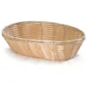 TableCraft 1174W 9" X 6" Hand-Woven Plastic Basket - Dozen