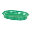 TableCraft 1076G Green 10-1/2" Chicago Platter Basket - Dozen