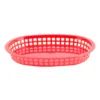 TableCraft 1076R Red 10-1/2" Oval Chicago Platter Basket - Dozen