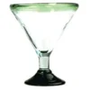 Aztecas Design 33XL Green Rim 24 Oz Margarita Glass - 12 / CS