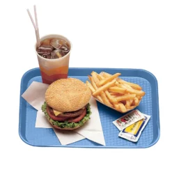 Cambro 1216FF168 Blue 12" X 16" Fast Food Tray - Dozen