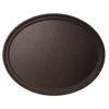 Cambro 2500CT138 Camtread Tavern Tan 19" X 23" Oval Tray