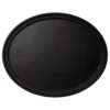 Cambro 2500CT110 Camtread Black 19" X 23" Oval Tray