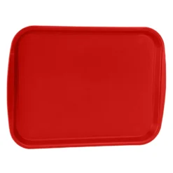 Traex 1216-02 Red Plastic 12 X 16 In. Fast Food Tray - Dozen