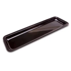 Delfin TRC-2410-10 24" X 10" X 1" Black Rectangular Market Tray