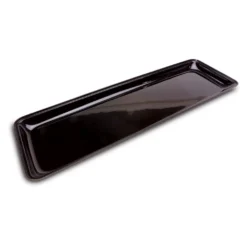 Delfin TRC-3010-10 30" X 10" X 1" Black Rectangular Market Tray