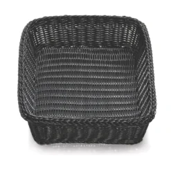 TableCraft M2493 Ridal Collection Rectangular Black Hand-woven Basket