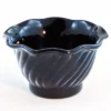 Gessner 0345 BLACK SAN Plastic Swirl 5 Oz. Dessert Bowl - 24 / CS