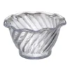Gessner 0345 CLEAR SAN Plastic Swirl 5 Oz. Dessert Bowl - 24 / CS
