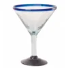 Orion Trading G266-CR 15 Oz. Cobalt Rim Margarita Glass - 6 / CS