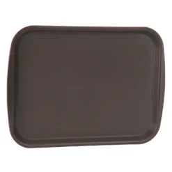 Traex 1014-01 Brown Plastic 10 X 14 Fast Food Tray - Dozen