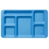 Cambro 1596CW168 Camwear Blue 9 X 15" Tray With 6 Comp. - 24 / CS