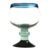 Aztecas Design 245L 20 Oz. Cobalt Rim Chabela Glass - 12 / CS