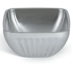 CARLISLE Vollrath 47681 S/S Fluted Square 1.8 Quart Double Wall Serving Bowl