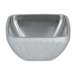 CARLISLE Vollrath 47682 S/S Fluted Square 3.2 Quart Double Wall Serving Bowl