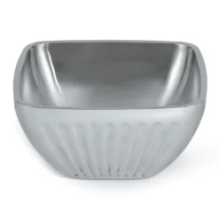 CARLISLE Vollrath 47684 S/S Fluted Square 8.2 Quart Double Wall Serving Bowl