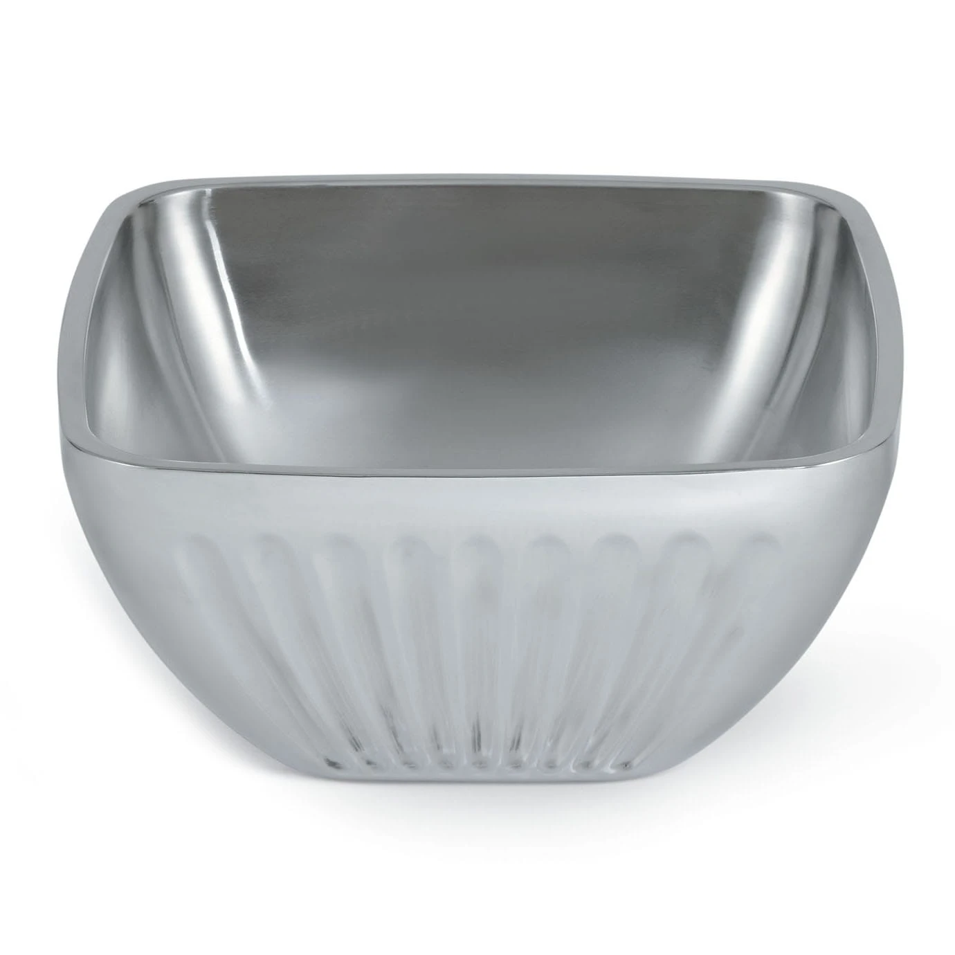 CARLISLE Vollrath 47684 S/S Fluted Square 8.2 Quart Double Wall Serving Bowl 1 CARLISLE Vollrath 47684 S/S Fluted Square 8.2 Quart Double Wall Serving Bowl