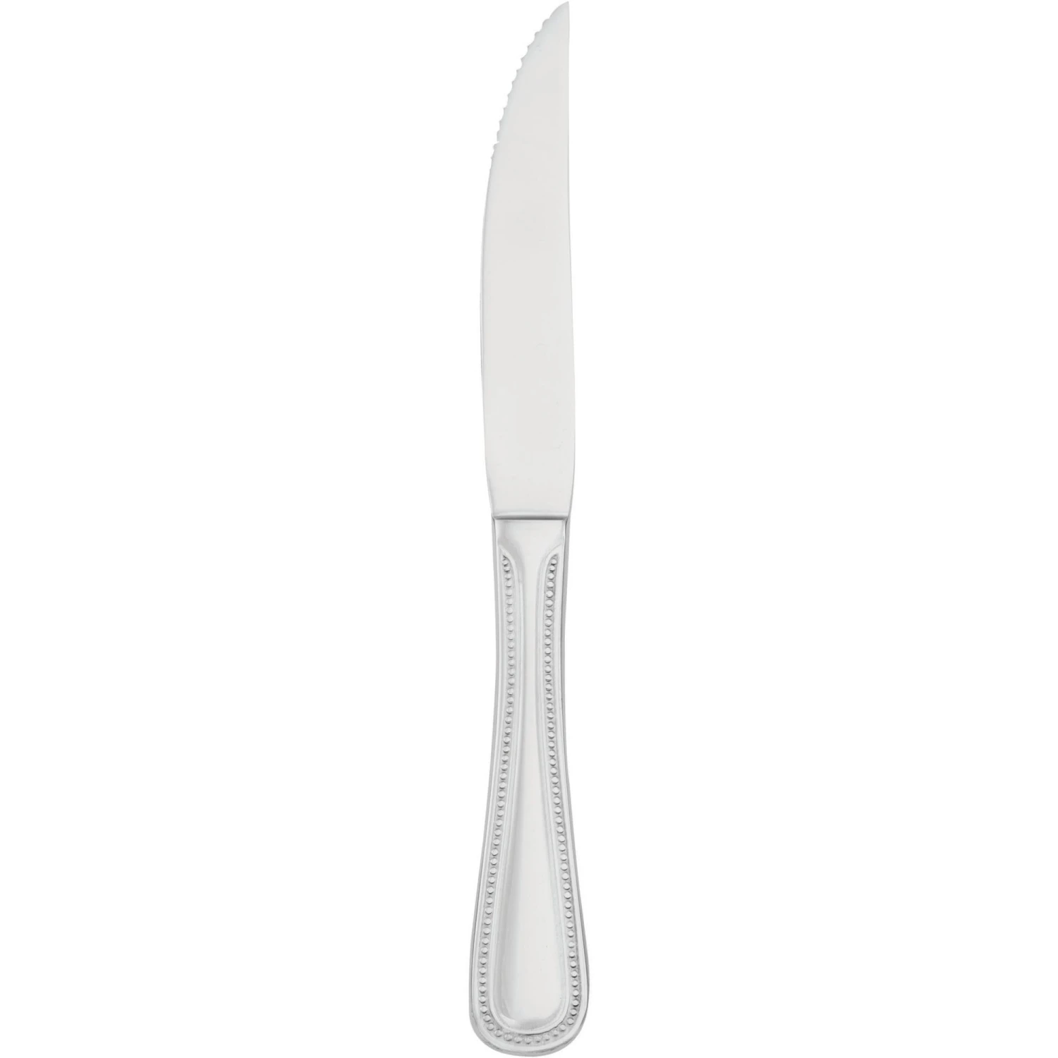 Walco 9222 Classic Bead 18/10 S/S 9-5/16" Steak Knife - Dozen 1 Walco 9222 Classic Bead 18/10 S/S 9-5/16" Steak Knife - Dozen