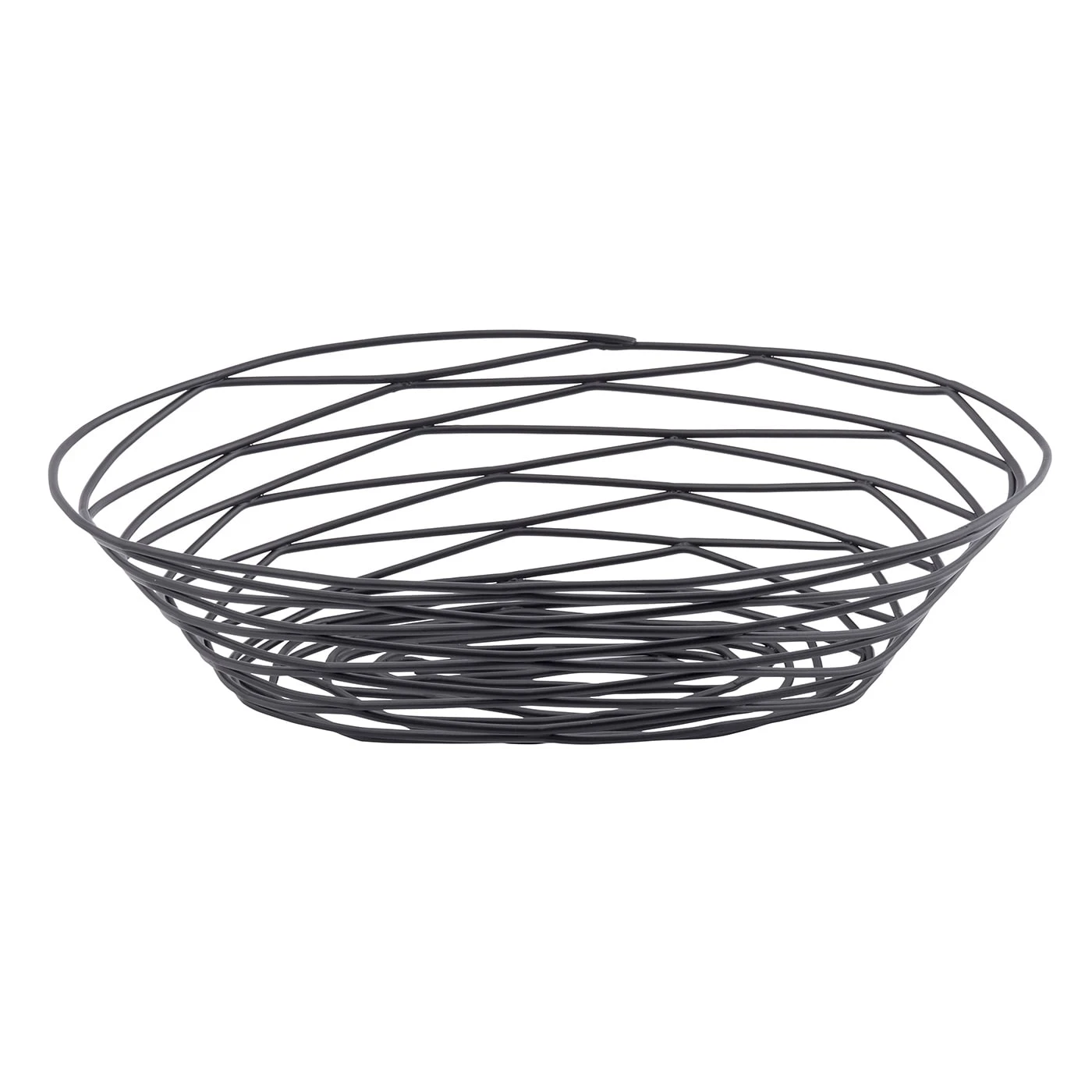 TableCraft BK17409 Black Artisan 9" X 6" X 2-1/4" Oval Basket - 6 / CS 1 TableCraft BK17409 Black Artisan 9" X 6" X 2-1/4" Oval Basket - 6 / CS