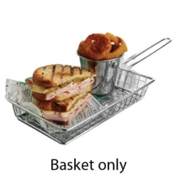 American Metalcraft MRECBSKT S/S Rectangular Grid Mini Fry Basket