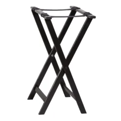 American Metalcraft WTSB40 Black 18" X 38" Wood Tray Stand