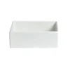 Bugambilia COMP02WW White 10" X 7" Rectangular Straight-Sided Bowl
