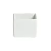 Bugambilia COMP01WW White Resin Coated 5" Square Straight-Sided Bowl