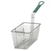 TableCraft 42 13-3/8 X 6-1/2" Mesh Fry Basket With Green Handle