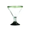 Aztecas Design 33/ML-GG 14 Oz. Green Rim Margarita Glass - 18 / CS