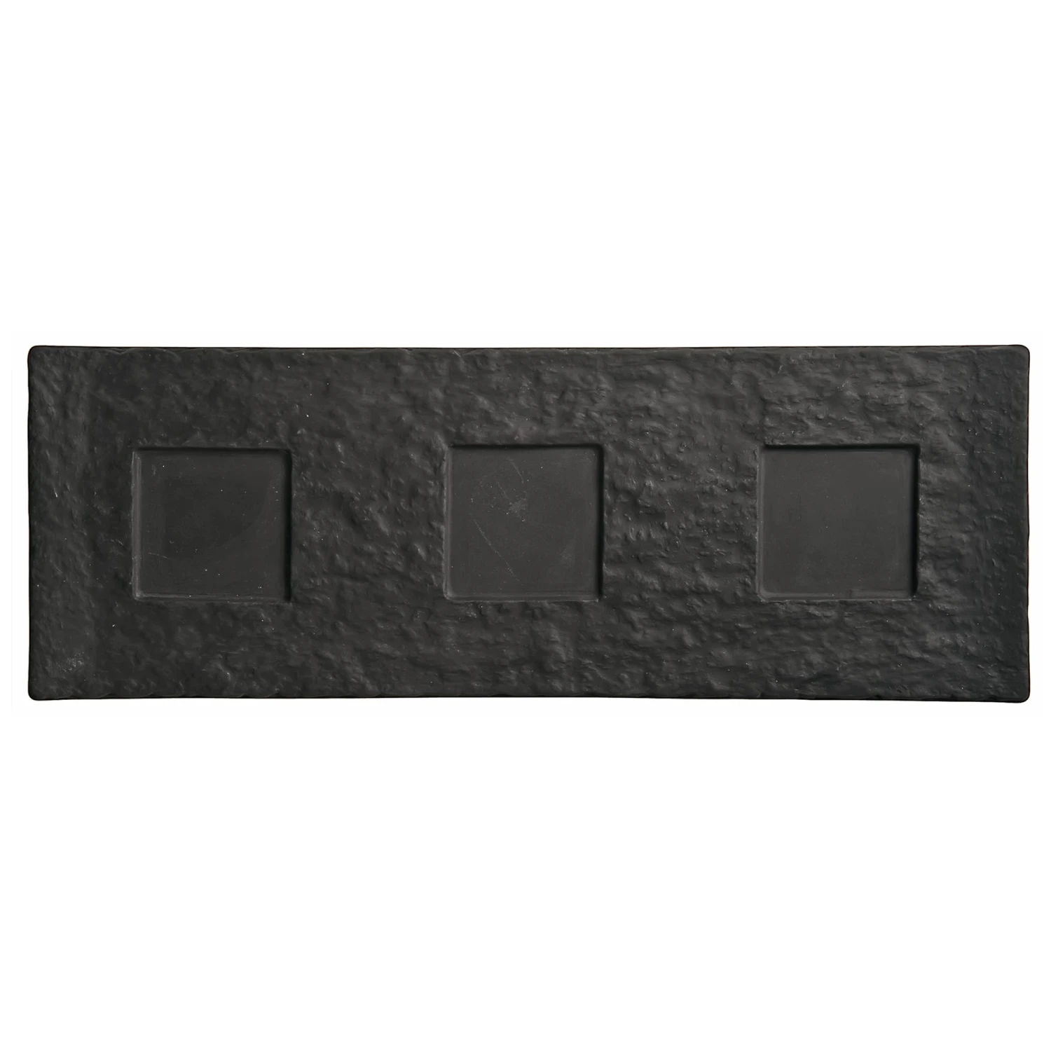 Libbey World® Tableware FS-27 Faux Slate Tray With 3 Wells - 12 / CS 1 Libbey World® Tableware FS-27 Faux Slate Tray With 3 Wells - 12 / CS