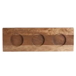 Creations 6525T183 9" X 3.5" 3-Well Wood Underliner - 12 / CS