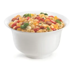 Tablecraft® CW3140W White Round 5.5 Qt. Tulip Salad Bowl